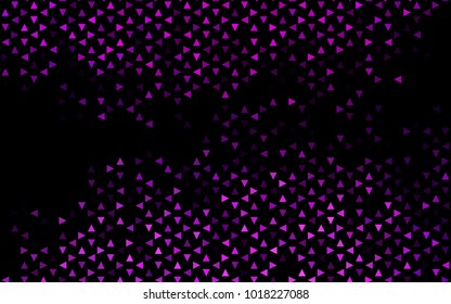 Dark Purple vector abstract colorful background, which consist of triangles. Pattern with colored triangles on white background.