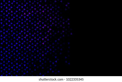 Dark Purple vector abstract colorful background, which consist of triangles. Pattern with colored triangles on white background.