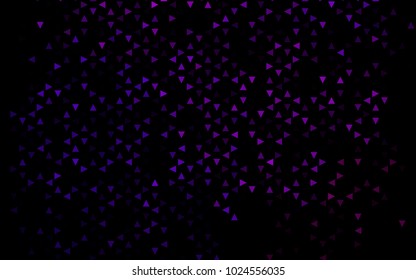 Dark Purple vector abstract colorful background, which consist of triangles. Pattern with colored triangles on white background.