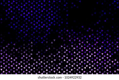 Dark Purple vector abstract colorful background, which consist of triangles. Pattern with colored triangles on white background.