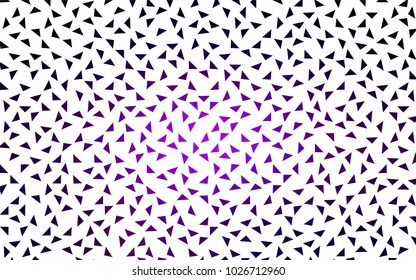 Dark Purple vector abstract colorful background, which consist of triangles. Pattern with colored triangles on white background.
