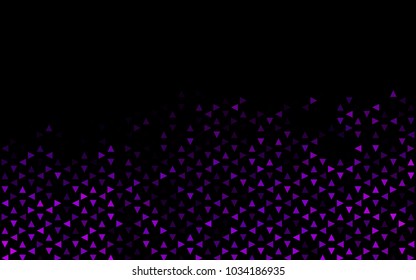 Dark Purple vector abstract colorful background, which consist of triangles. Pattern with colored triangles on white background.