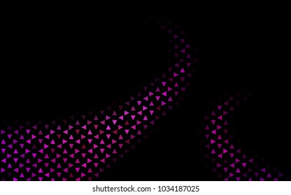 Dark Purple vector abstract colorful background, which consist of triangles. Pattern with colored triangles on white background.