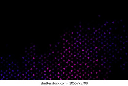 Dark Purple vector abstract colorful background, which consist of triangles. Pattern with colored triangles on white background.