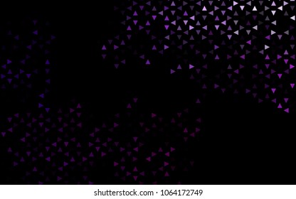 Dark Purple vector abstract colorful background, which consist of triangles. Pattern with colored triangles on white background.