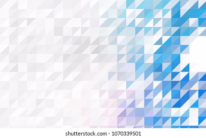 Dark Purple vector abstract colorful background, which consist of triangles. Pattern with colored triangles on white background.