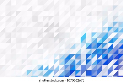 Dark Purple vector abstract colorful background, which consist of triangles. Pattern with colored triangles on white background.