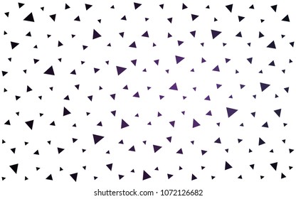Dark Purple vector abstract colorful background, which consist of triangles. Pattern with colored triangles on white background.
