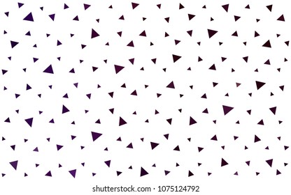 Dark Purple vector abstract colorful background, which consist of triangles. Pattern with colored triangles on white background.