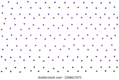 Dark Purple vector abstract colorful background, which consist of triangles. Pattern with colored triangles on white background.