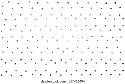 Dark Purple vector abstract colorful background, which consist of triangles. Pattern with colored triangles on white background.