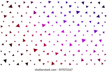 Dark Purple vector abstract colorful background, which consist of triangles. Pattern with colored triangles on white background.