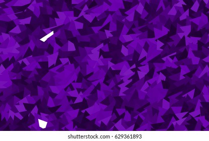 Dark Purple vector abstract colorful background, which consist of triangles. Pattern with colored triangles on white background.