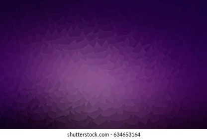Dark Purple vector abstract colorful background, which consist of triangles. Pattern with colored triangles on white background.