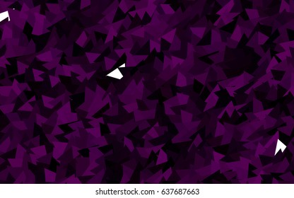 Dark Purple vector abstract colorful background, which consist of triangles. Pattern with colored triangles on white background.