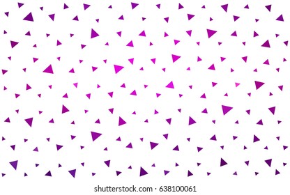 Dark Purple vector abstract colorful background, which consist of triangles. Pattern with colored triangles on white background.