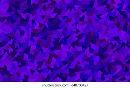 Dark Purple vector abstract colorful background, which consist of triangles. Pattern with colored triangles on white background.