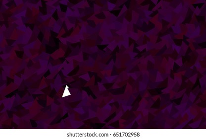 Dark Purple vector abstract colorful background, which consist of triangles. Pattern with colored triangles on white background.