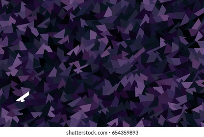 Dark Purple vector abstract colorful background, which consist of triangles. Pattern with colored triangles on white background.