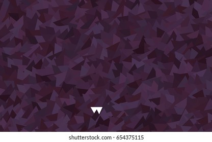 Dark Purple vector abstract colorful background, which consist of triangles. Pattern with colored triangles on white background.