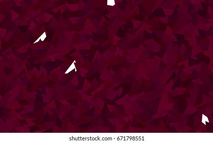Dark Purple vector abstract colorful background, which consist of triangles. Pattern with colored triangles on white background.