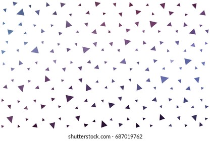 Dark Purple vector abstract colorful background, which consist of triangles. Pattern with colored triangles on white background.