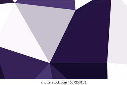 Dark Purple vector abstract colorful background, which consist of triangles. Pattern with colored triangles on white background.