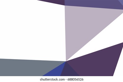 Dark Purple vector abstract colorful background, which consist of triangles. Pattern with colored triangles on white background.