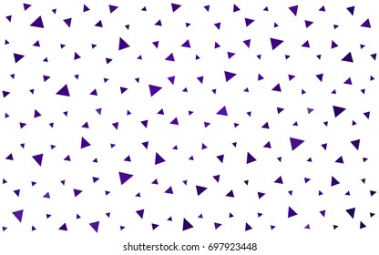 Dark Purple vector abstract colorful background, which consist of triangles. Pattern with colored triangles on white background.