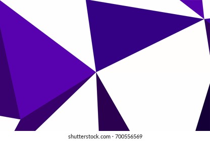 Dark Purple vector abstract colorful background, which consist of triangles. Pattern with colored triangles on white background.