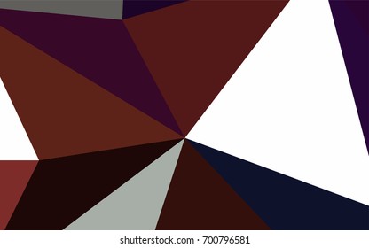 Dark Purple vector abstract colorful background, which consist of triangles. Pattern with colored triangles on white background.