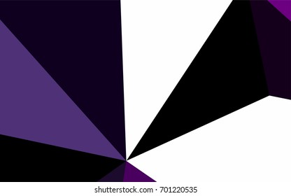 Dark Purple vector abstract colorful background, which consist of triangles. Pattern with colored triangles on white background.