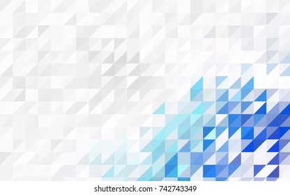 Dark Purple vector abstract colorful background, which consist of triangles. Pattern with colored triangles on white background.