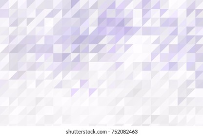 Dark Purple vector abstract colorful background, which consist of triangles. Pattern with colored triangles on white background.