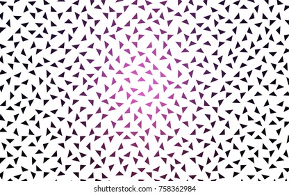 Dark Purple vector abstract colorful background, which consist of triangles. Pattern with colored triangles on white background.