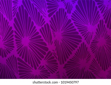 Dark Purple vector abstract doodle template. Doodles on blurred abstract background with gradient. Brand-new style for your business design.