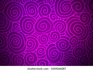 Dark Purple vector abstract doodle background. Decorative shining illustration with doodles on abstract template. The textured pattern can be used for website.