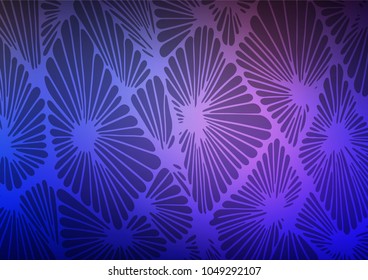 Dark Purple vector abstract doodle pattern. Glitter abstract illustration with doodles and Zen tangles. A new texture for your design.