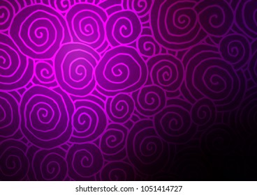 Dark Purple vector abstract doodle template. Creative illustration in blurred style with doodles and Zen tangles. Brand-new design for your business.