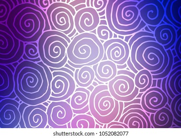 Dark Purple vector abstract doodle template. A completely new color illustration in doodle style. A completely new design for your business.