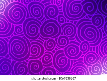 Dark Purple vector abstract doodle template. Colorful illustration in abstract style with doodles and Zen tangles. The pattern can be used for wallpapers and coloring books.