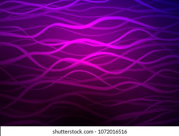Dark Purple vector abstract doodle curved line pattern. Modern geometrical abstract illustration with doodles. The pattern can be used for wallpapers and coloring books.