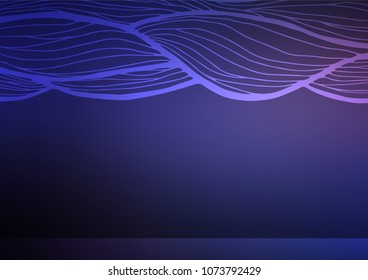 Dark Purple vector abstract doodle template. Doodles on blurred abstract background with gradient. The elegant pattern can be used as a part of a brand book.