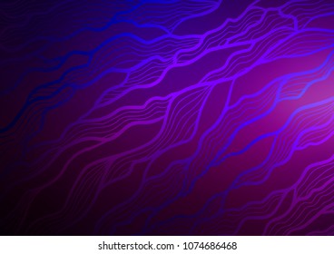 Dark Purple vector abstract doodle template. Doodles on blurred abstract background with gradient. A completely new design for your business.