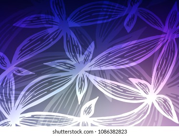 Dark Purple vector abstract doodle template. A completely new color illustration in doodle style. A completely new design for your business.
