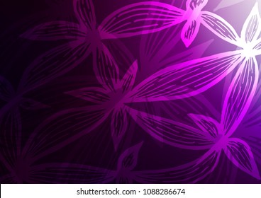 Dark Purple vector abstract doodle texture. Colorful illustration in abstract style with doodles and Zen tangles. The textured pattern can be used for website.