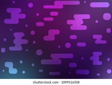 Dark Purple vector abstract doodle pattern. Doodles on blurred abstract background with gradient. The textured pattern can be used for website.