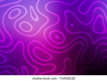 Dark Purple vector abstract doodle pattern. Blurred decorative design in Indian style with lines. The best blurred design for your business.
