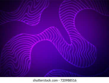 Dark Purple vector abstract doodle template. Modern geometrical abstract illustration with doodles. The elegant pattern can be used as a part of a brand book.
