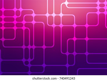 Dark Purple vector abstract doodle template. Blurred decorative design in Indian style with Zen tangles. Brand-new style for your business design.